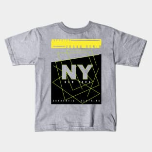 New York Authentic urban denim  typography Kids T-Shirt